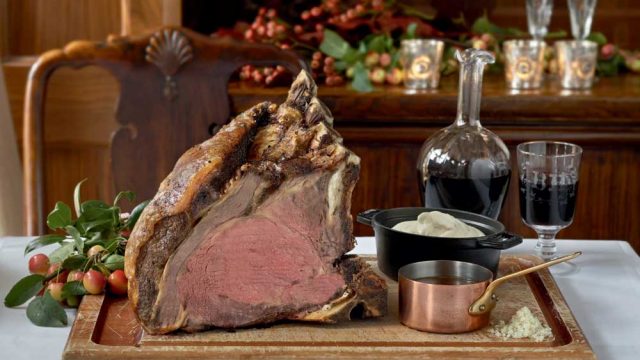 Rib Of Beef With Celeriac Purée & Red Wine Sauce