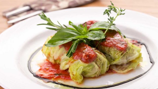 Cabbage Stuffed with Lentils and Ginger Recipe